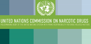 Logo and cover image of United Nations Commission on Narcotic Drugs